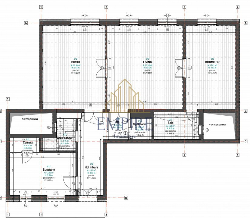 Apartament 3 camere de vanzare, zona Centrala