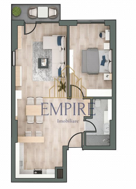 Apartament 2 camere open space, curte comuna, zona Str. Teodor Mihali