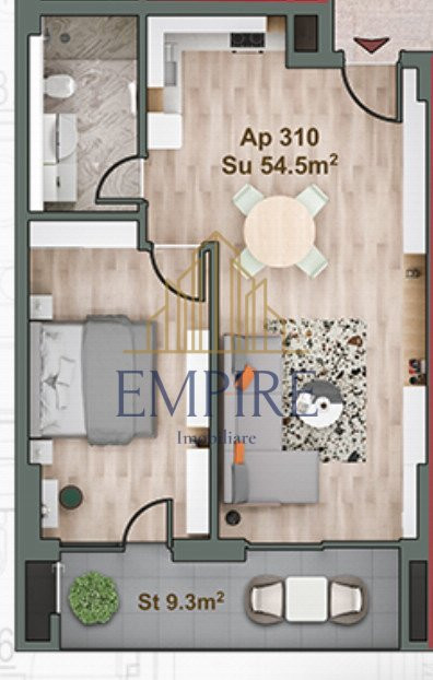 Apartament 2 camere open space, curte comuna, zona Str. Teodor Mihali